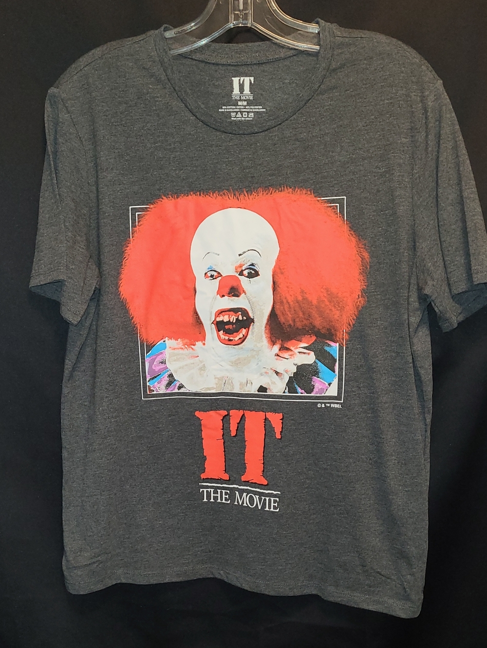 IT The Movie Graphic Tee with Red Clown Design TIM CURRY'S PENNYWISE